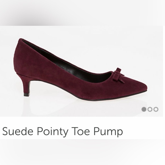 Le chateau burgundy suede kitten heels - Picture 1 of 6
